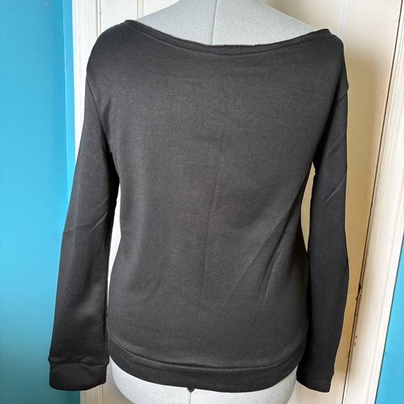 WDIRARA- pre-owned worn 1 time black with red lips printed on front 1X - Picture 3 of 11